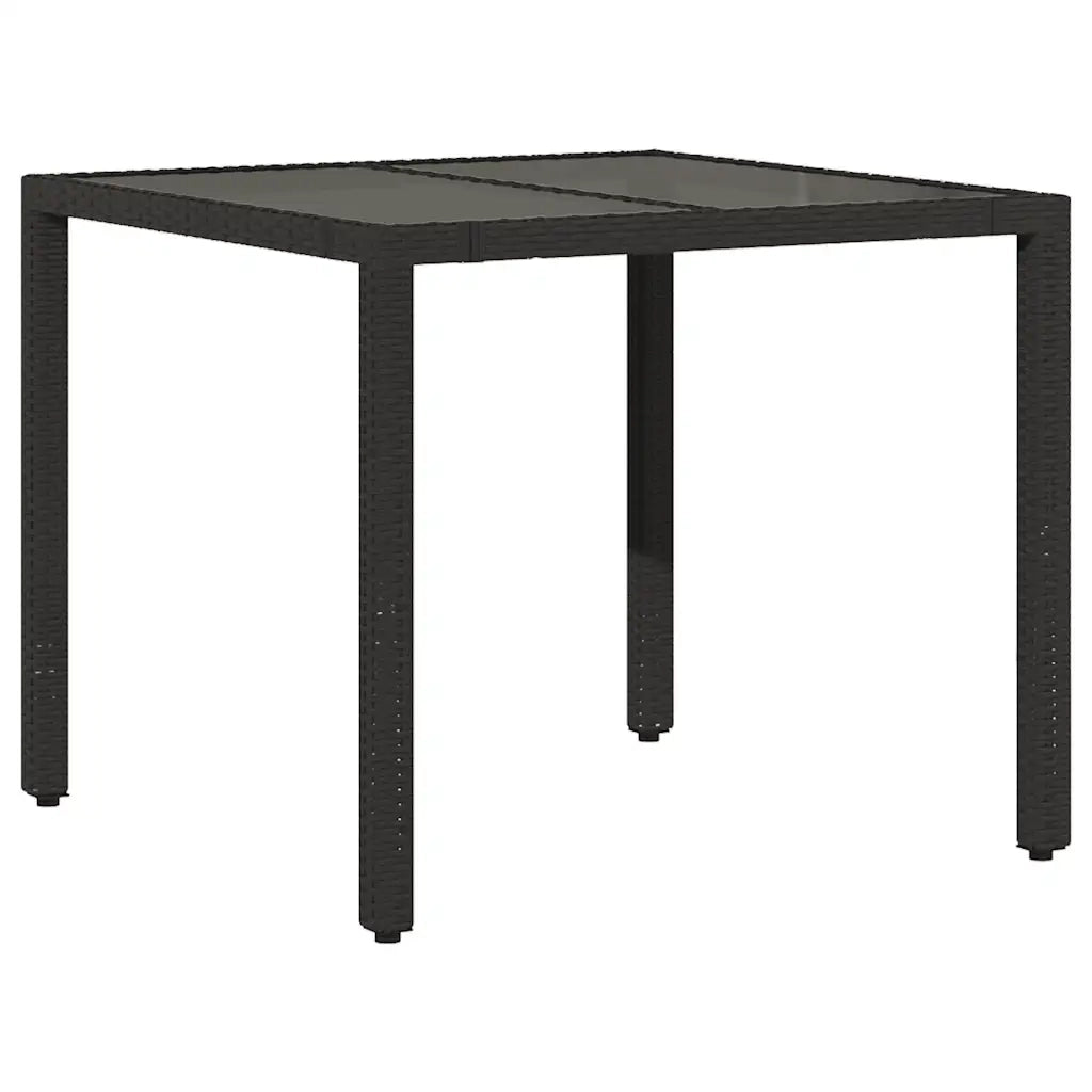 Set BistrÃ² da Giardino 5 pz con Cuscini in Polyrattan Nero
