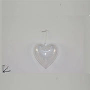 Cuore plastica trasparente 12 cm