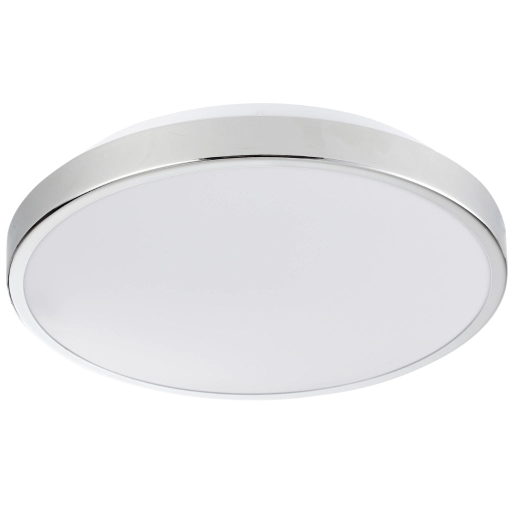 Plafoniera LED rotonda Polux Kern 29cm bianco/cromo 15W 4000K