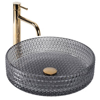 Lavabo Da Appoggio Rea Cristal Grey 39