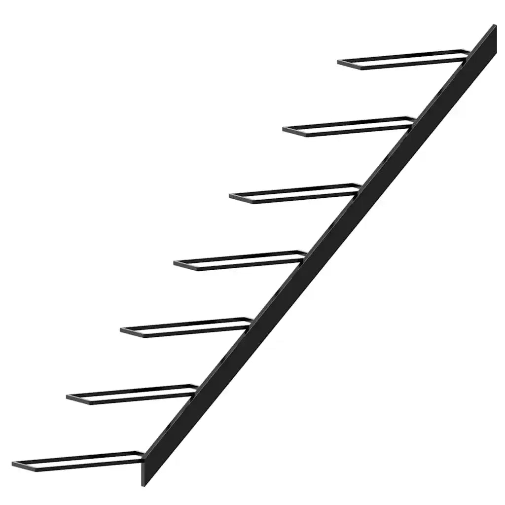 Portavini da Parete per 14 Bottiglie 2 pz Nero in Metallo 289565