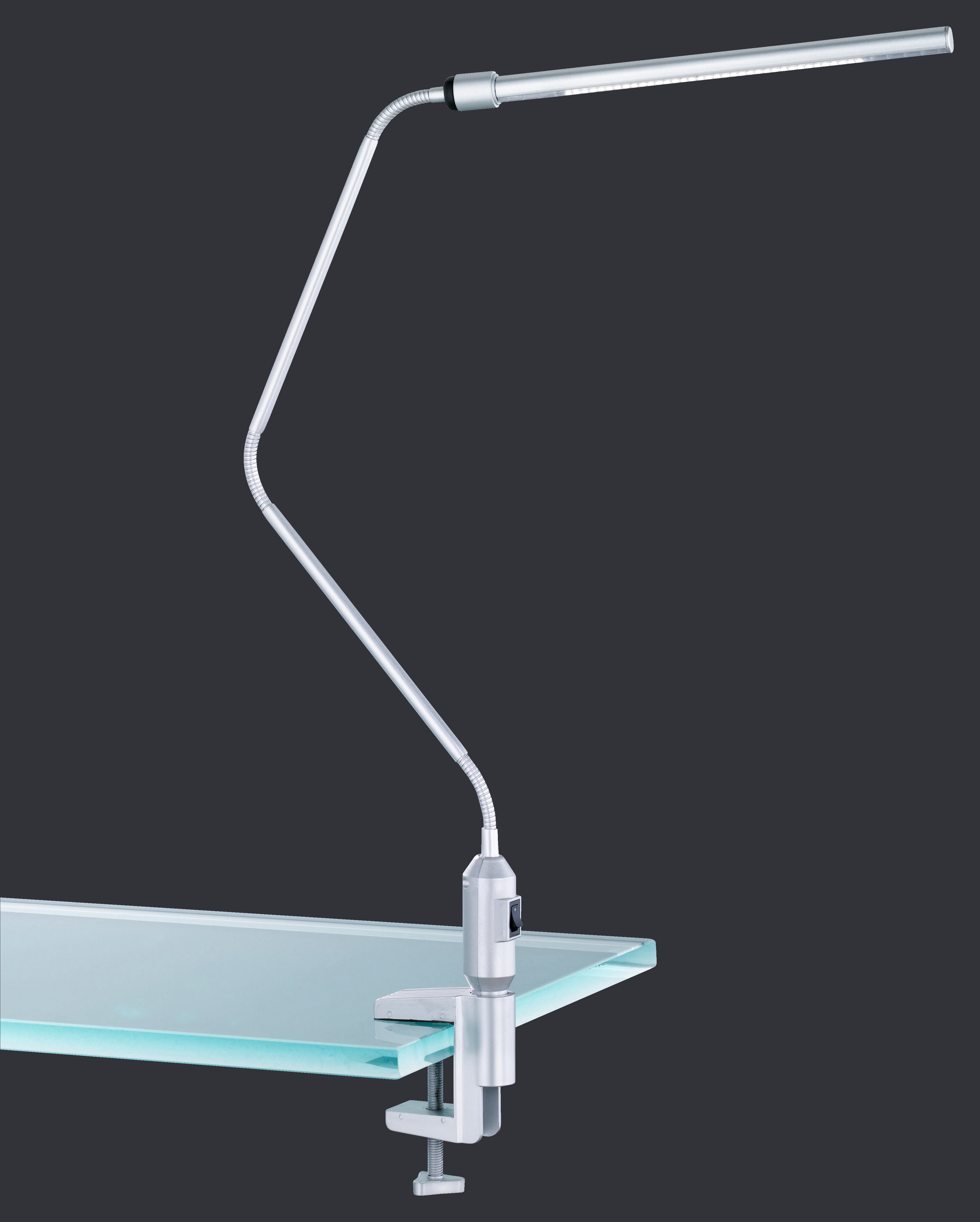 Lampa a morsetto da Interno a LED in Metallo Titanio