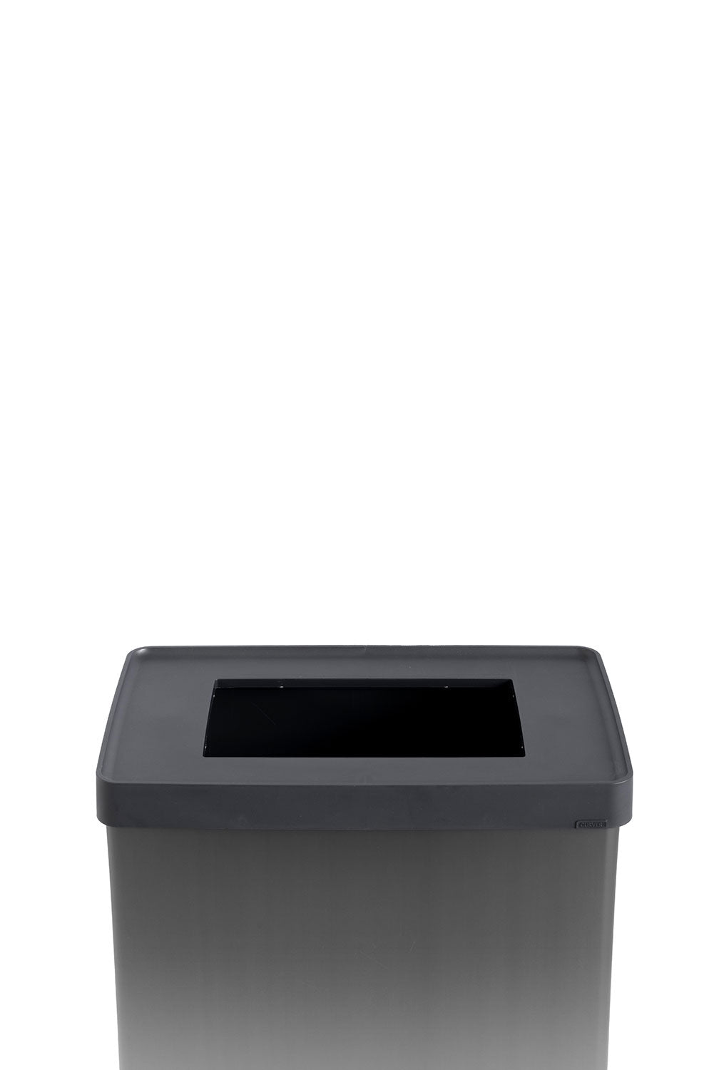 Pattumiera Alta 54L Interno Esterno Keter Verto Recycle 43,5x26,5x68,7 cm con Bordo Copri Sacco in Plastica Grigio Perla