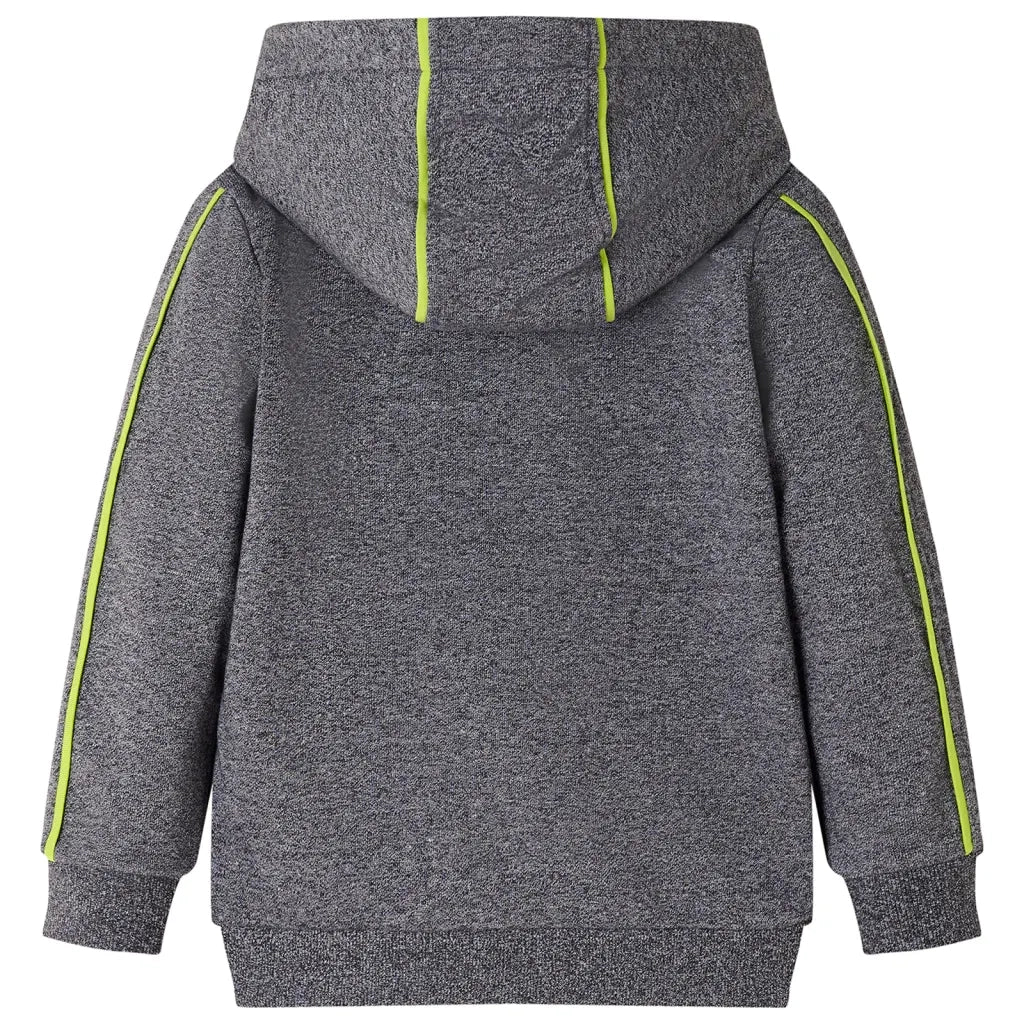 Felpa con Cappuccio e Cerniera per Bambini Grigio MÃ©lange 104cod mxl 132413