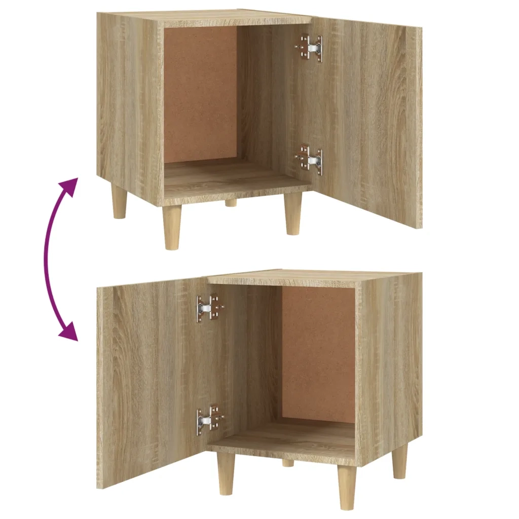 Comodini 2 pz-Set di 2 Tavolino da notte Rovere Sonoma in Legno Multistrato 177399