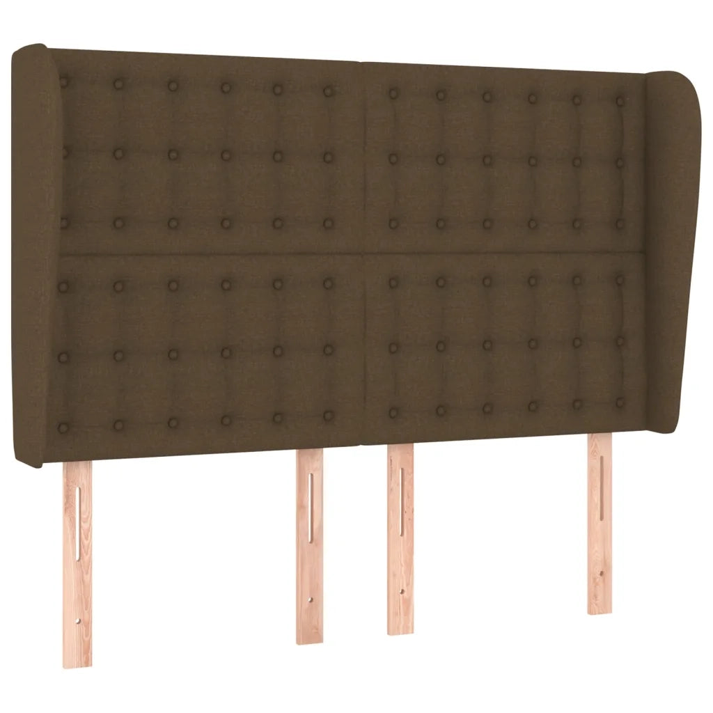 Testiera ad Orecchio-Testata con Orecchie MarroneScuro147 x 23 x 118/128cm inTessuto 184062