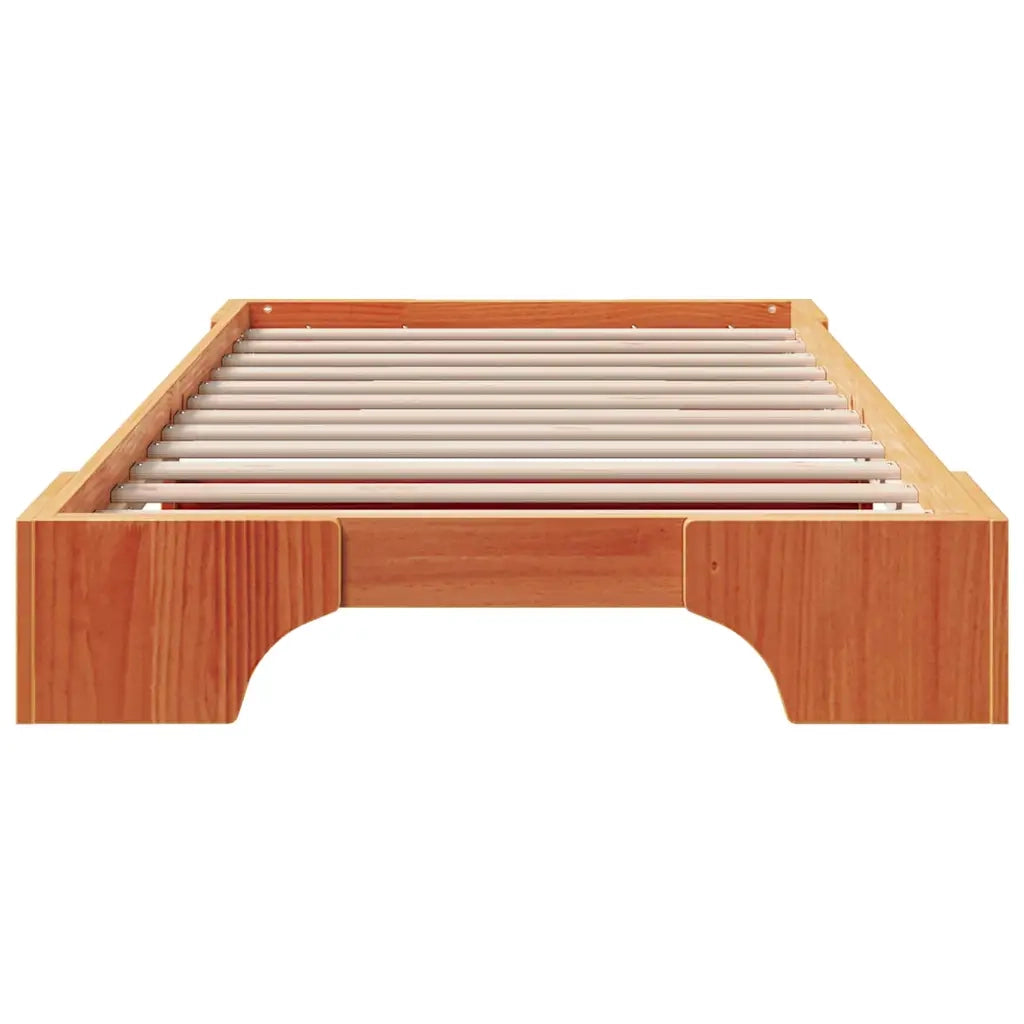 Struttura del letto Marrone cerato 100 x 200 cm Pino massello 872877