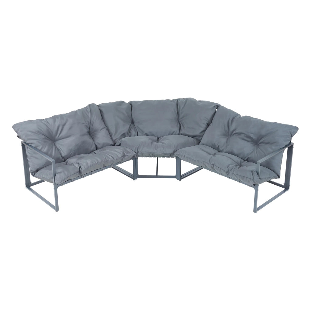Set di mobili da giardino grigio scuro 03_0010537