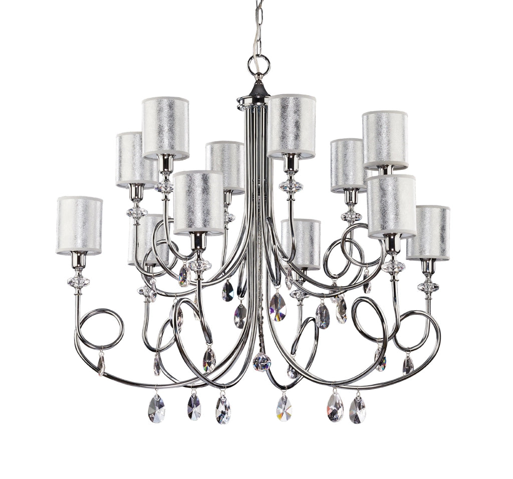 Lampadario Delfina cromato con cristalli 12xE14 Jupiter