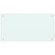 Paraschizzi da cucina in vetro temperato 80 x 40 cm paraspruzzi decorativo in vetro bianco 02_0046319