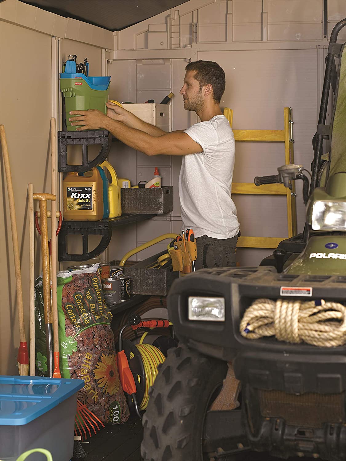 Casetta da Giardino Porta Attrezzi 256,5x182x243 cmin Resina Keter Factor 8x6 Beige