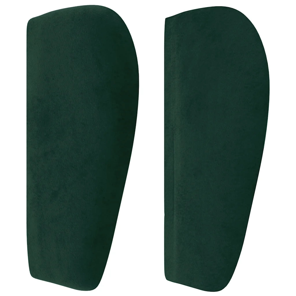 Testiera ad Orecchio Verde Scuro 103x23x78/88 cm in Velluto