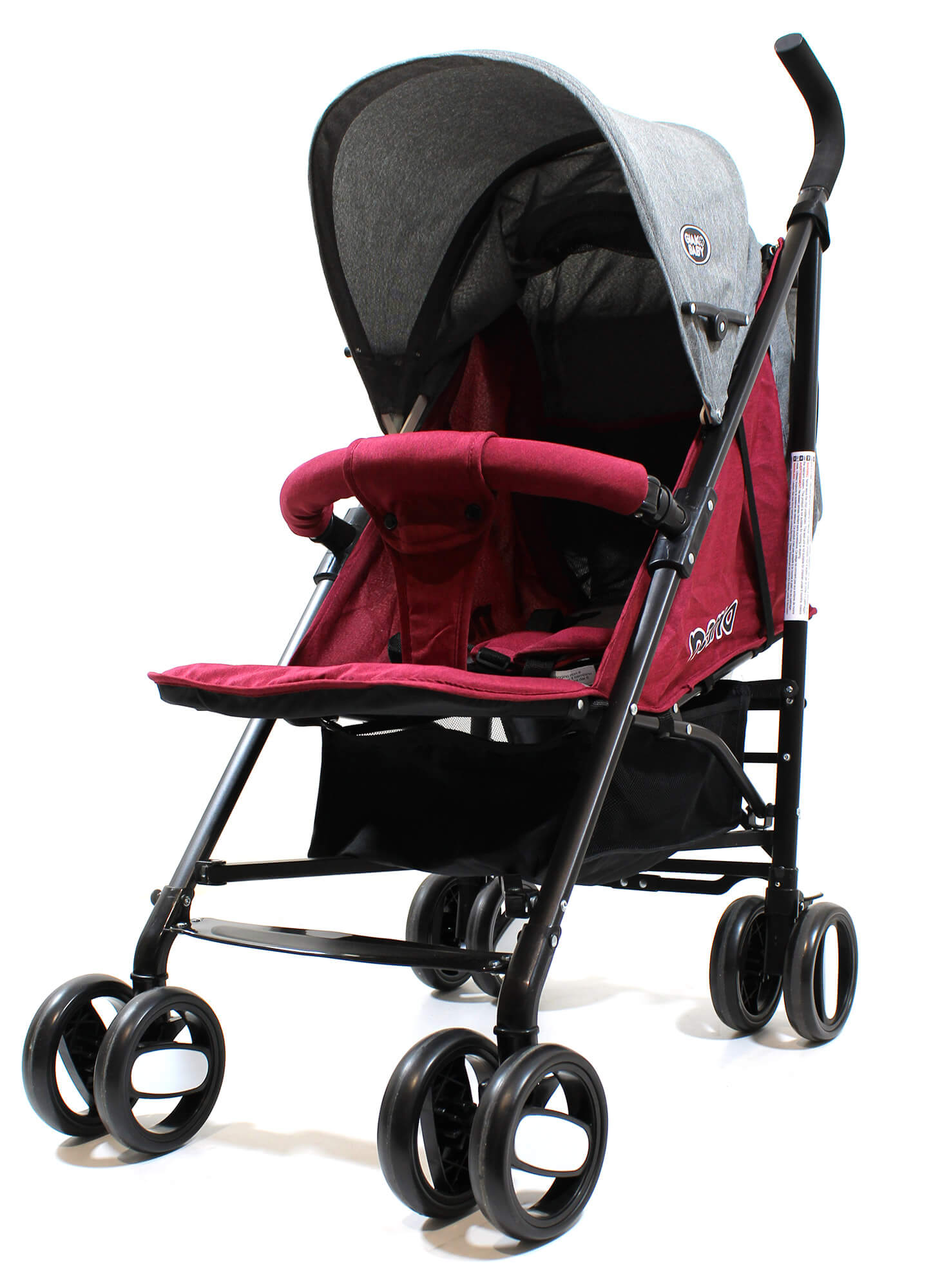 Passeggino Leggero per Bambini Pieghevole con Borsa Nemo Grigio e Rosa