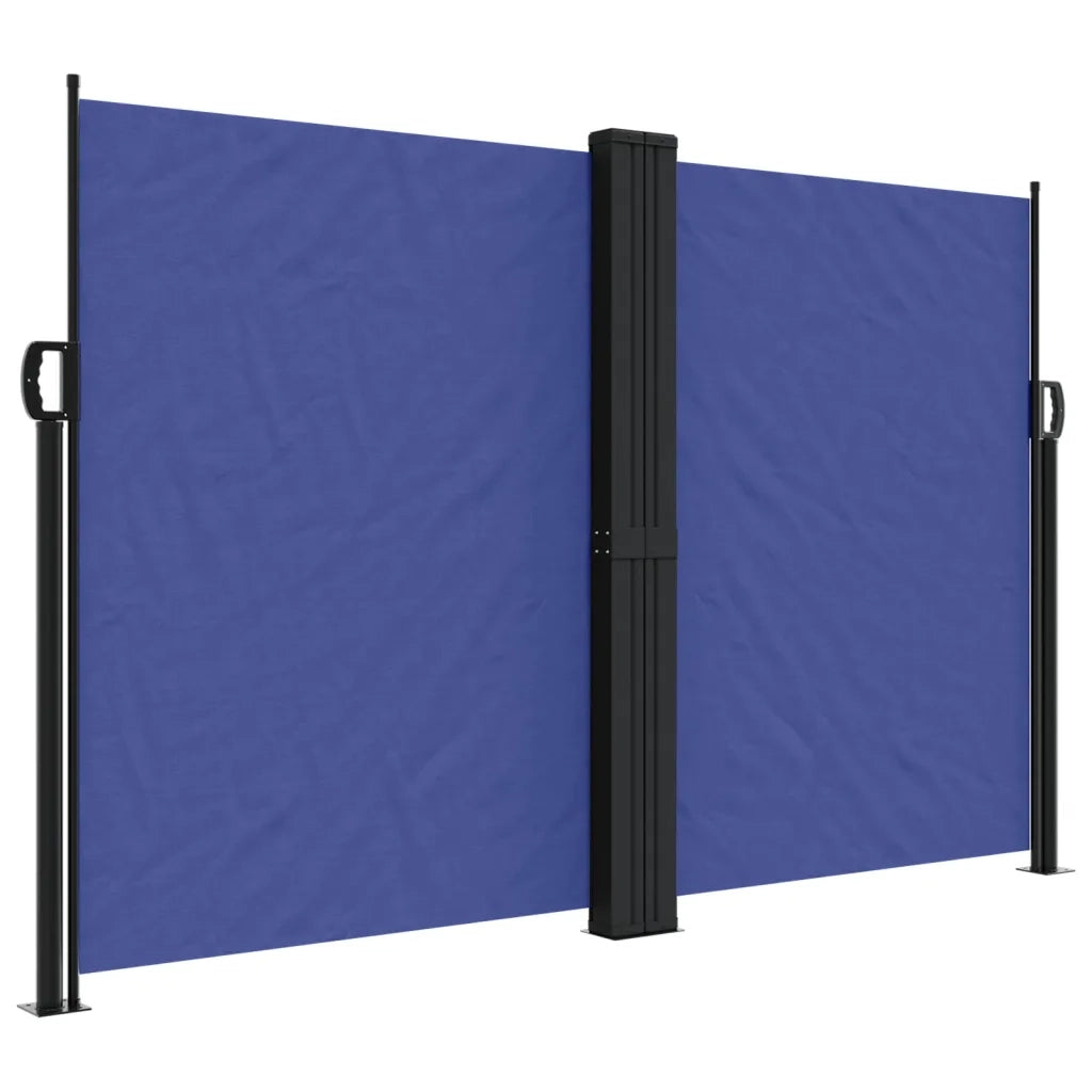 Tenda da Sole Laterale Retrattile-Tenda parasole per balcone per giardino Blu 160x1000 cm