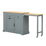 Mobile contenitore da cucina con 2 cassetti e ripiano regolabile - per cucina - in MDF - grigio