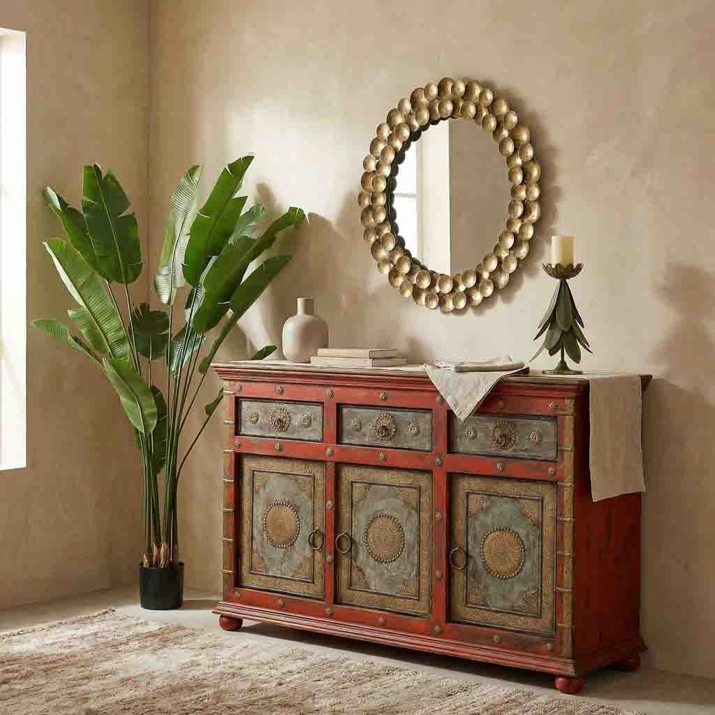 Candeliere in metallo dorato 21,5x21,5x31,5h