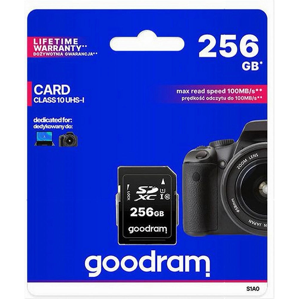 Trade Shop - Scheda Di Memoria Sd Card 256gb Sdxc Per Videocamere Classe 10 Uhs-i S1a0-256gb -
