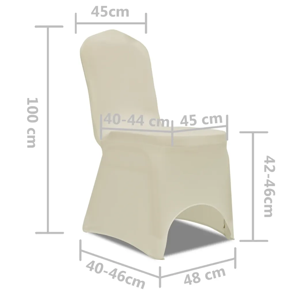 Coprisedia in Tessuto Elasticizzato Crema 6 pz CFW4452058