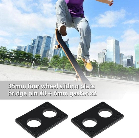Supporti di riserva 10 pezzi - 6 mm di spessore - Drenaggio - Dampening - Skateboard/Longboard - Gommini di sostegno - Materiale PU duraturo - Supporti per skateboard