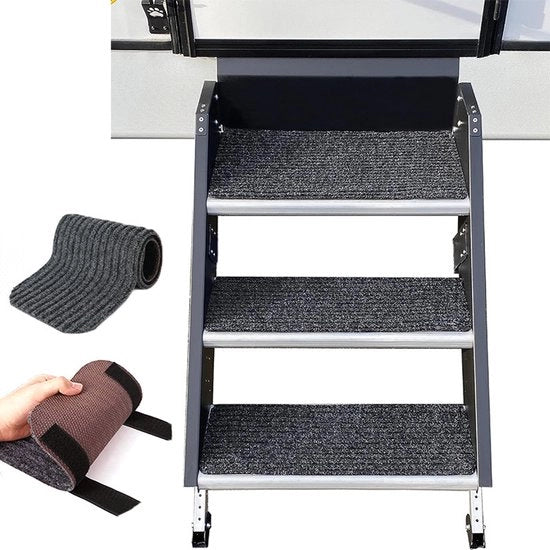 Matrice da campeggio 4 pezzi per piedi del camper, matrice per camper da assemblare, accessori da campeggio, panchina da picnic - 61*19 cm