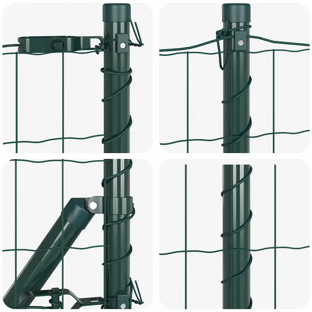 Recinzione con Posto Verde 0,6 x 10 m Acciaio e PVC 3350553