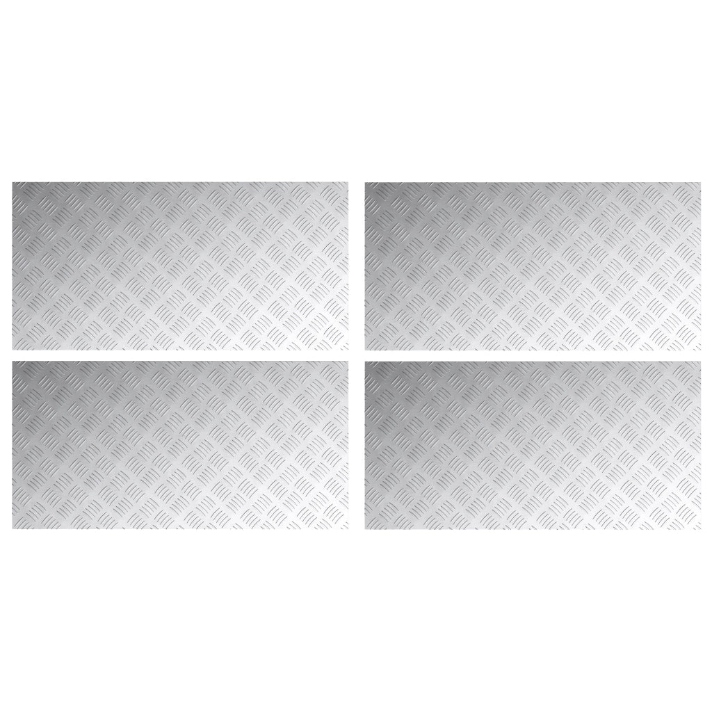 Pannelli in Alluminio a Nido d'Api 4 pz Antiscivolo 100x50 cm