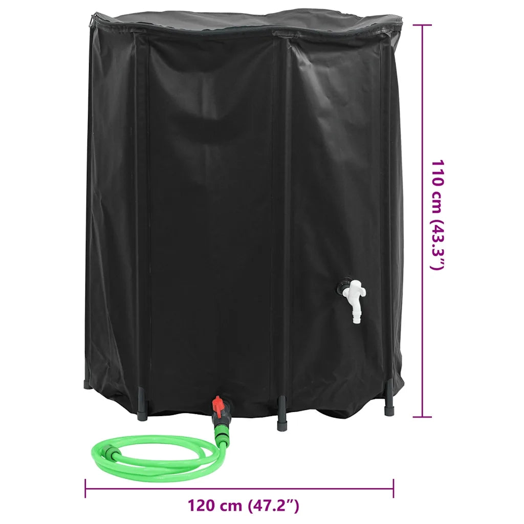 Serbatoio Acqua con Rubinetto Pieghevole 1250 L in PVC CFW6986440
