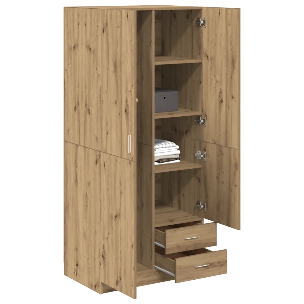 Armadio Rovere Artigianale 80x52x180 cm in Legno Multistrato CFW2383026