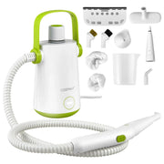 Pulitore a vapore portatile 13 x 13 x 25 cm 10 accessori pulizia rapida design moderno in PP bianco e verde 20_0012916