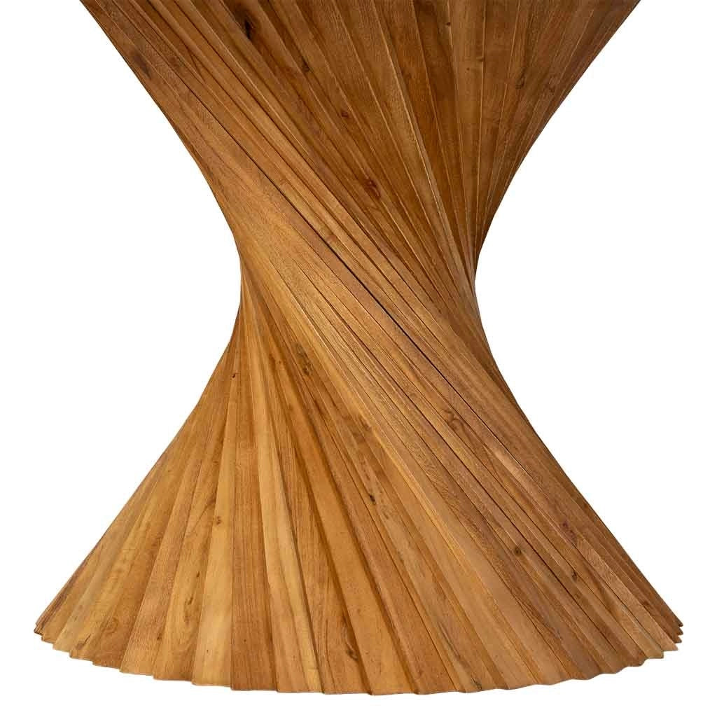 Tavolo da pranzo in legno marrone chiaro 130x130x75h cm