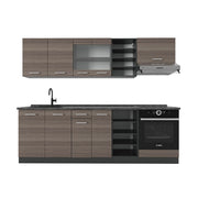 Vicco Cucina componibile Grigio nobile/antracite 240 cm , PL Antracite