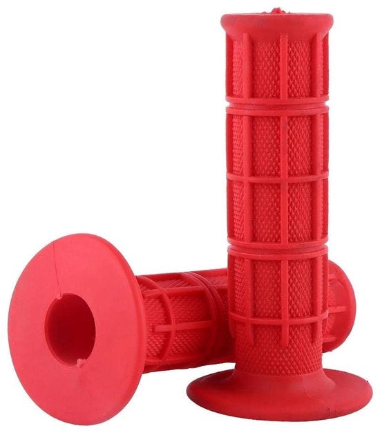 Set di Manubri Antiscivolo per Motor - Set di 2 - Gomma - 7/8" - Colore: Rosso/Nero/Bianco/Azzurro/Grigio/Rosso Scuro - Dimensione Totale 12 x 6 cm - Manubri per Manubri