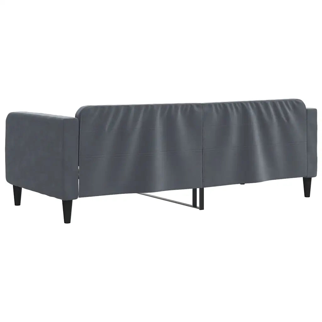 Letto singolo | Letto per adulti | Letto da Giorno Grigio Scuro 90x190 cm in Velluto