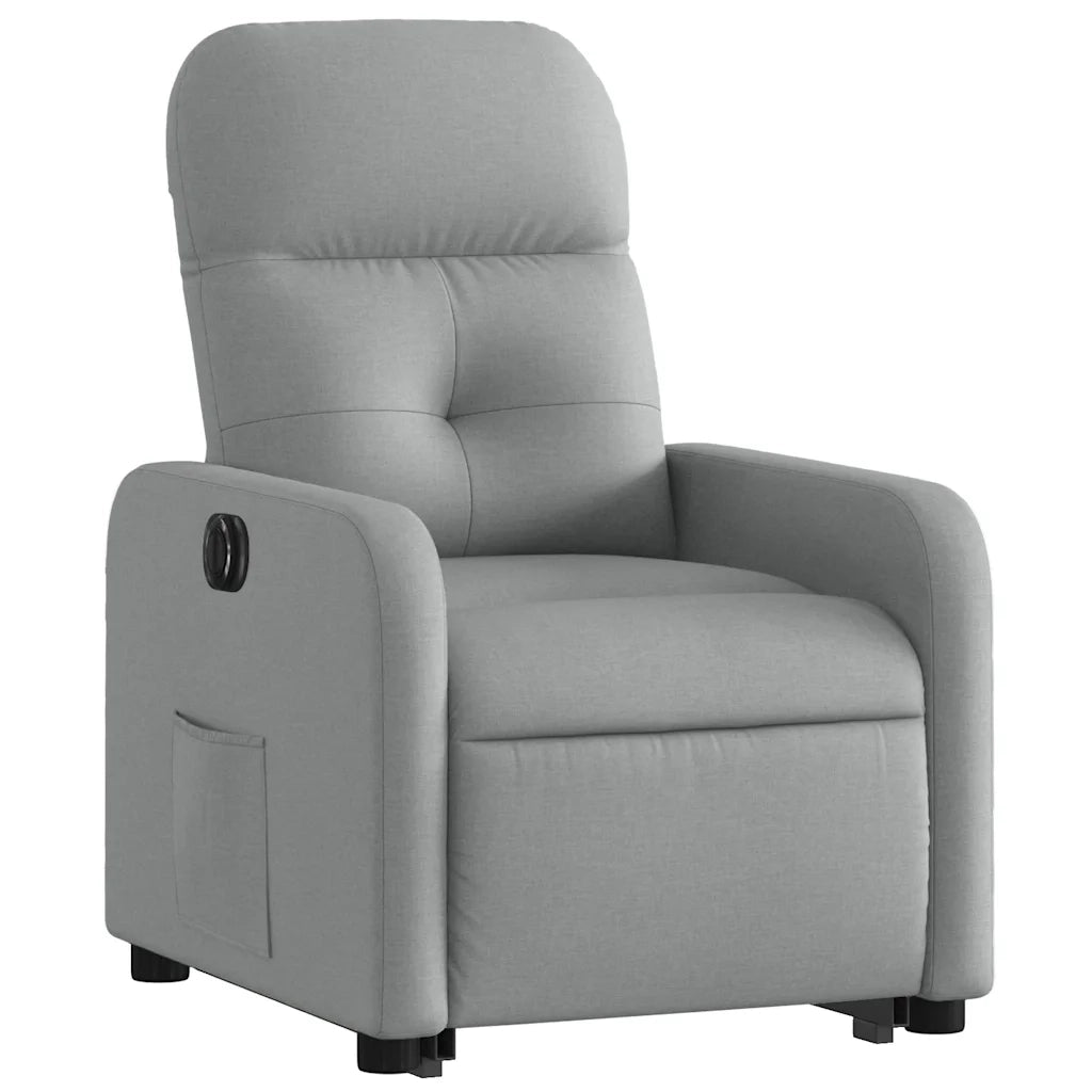 Poltrona Reclinante Alzapersona Elettrica Grigio Chiaro Tessuto 3206813