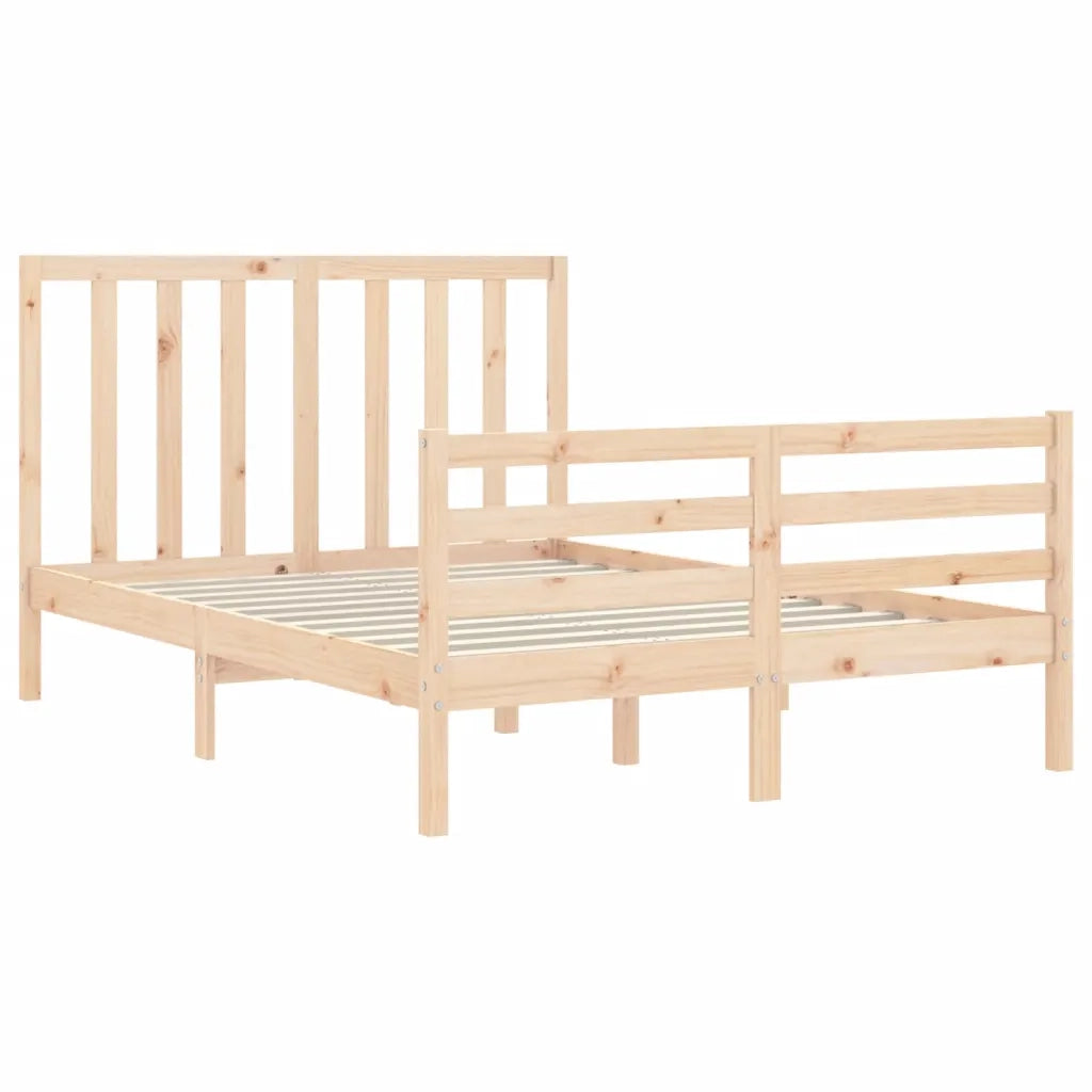 Letto senza Materasso-Struttura Letto 140x190 cm in Legno Massello di Pino 290510