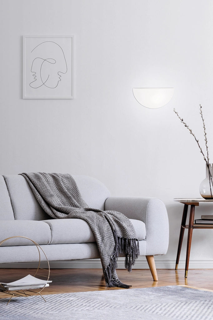 PERLA Plafoniera Applique in Vetro Soffiato Bianco LED 27W 2700K 55cm IP20 Dimmerabile - Rossini Group - Performance e Design