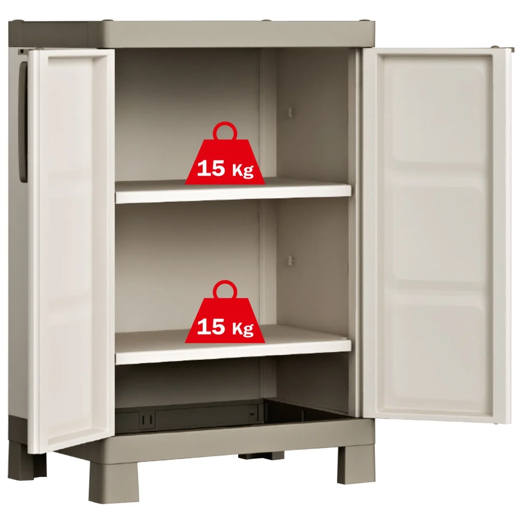 Keter Armadietto Basso Excellence Beige e Talpa 97 cm