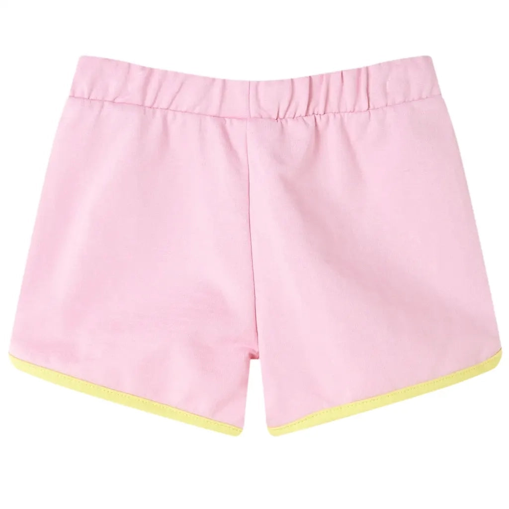 Pantaloncini da Bambina con Bordi Rosa Brillante 128