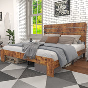 Letto matrimoniale 140 × 200 cm con testiera contrastante, gambe arrotondate e struttura in metallo, senza materasso