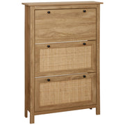 Scarpiera 3 Ante con Ripiani ¨C Zephmum ¨C Legno Naturale