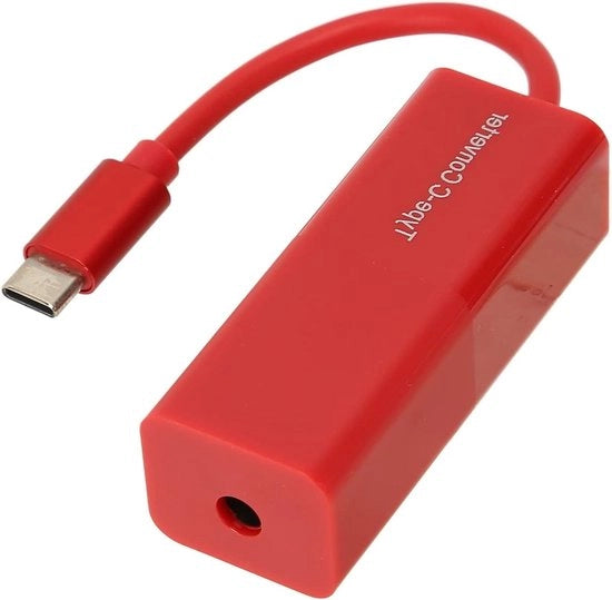Adattatore PD Slim DC a USB C 55x21mm Femmina a Maschio - Rosso.