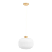Lampada a Sospensione Argalo, Bianco, Vetro, 30x30x26 cm