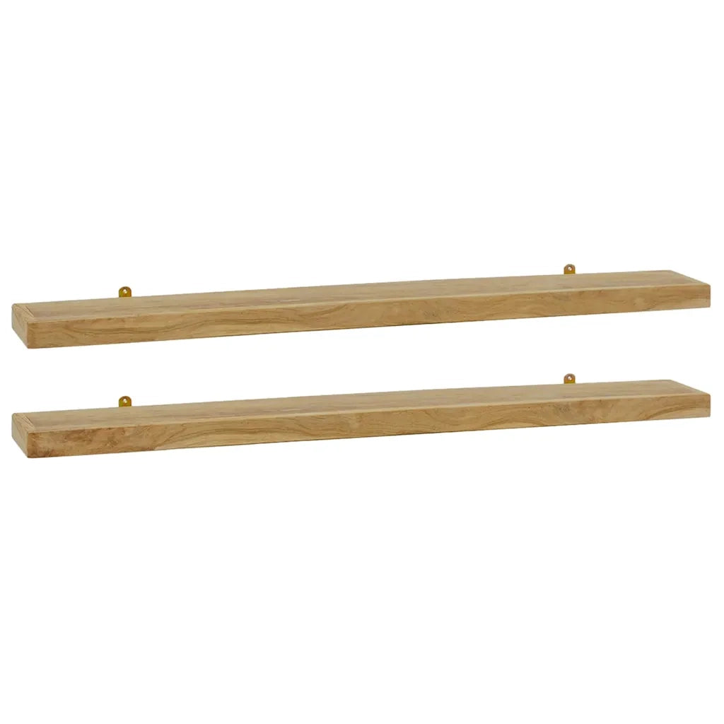 Mensole da Parete 2 pz 110x15x6 cm in Legno Massello di Teak cod mxl 69233