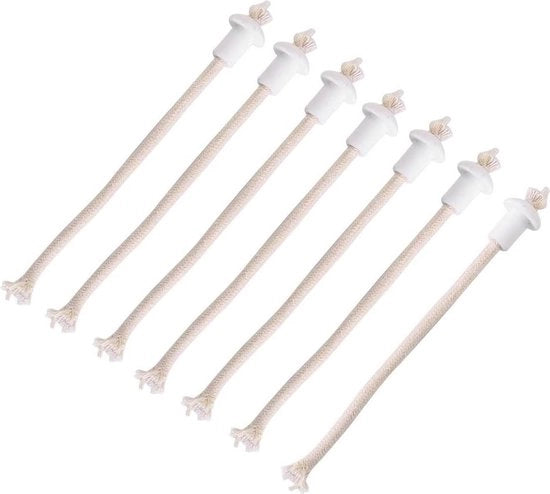 Fiamma 7 pezzi 185 mm 73 pollici supporto ceramico candelabro vetroresina resistente al calore.
