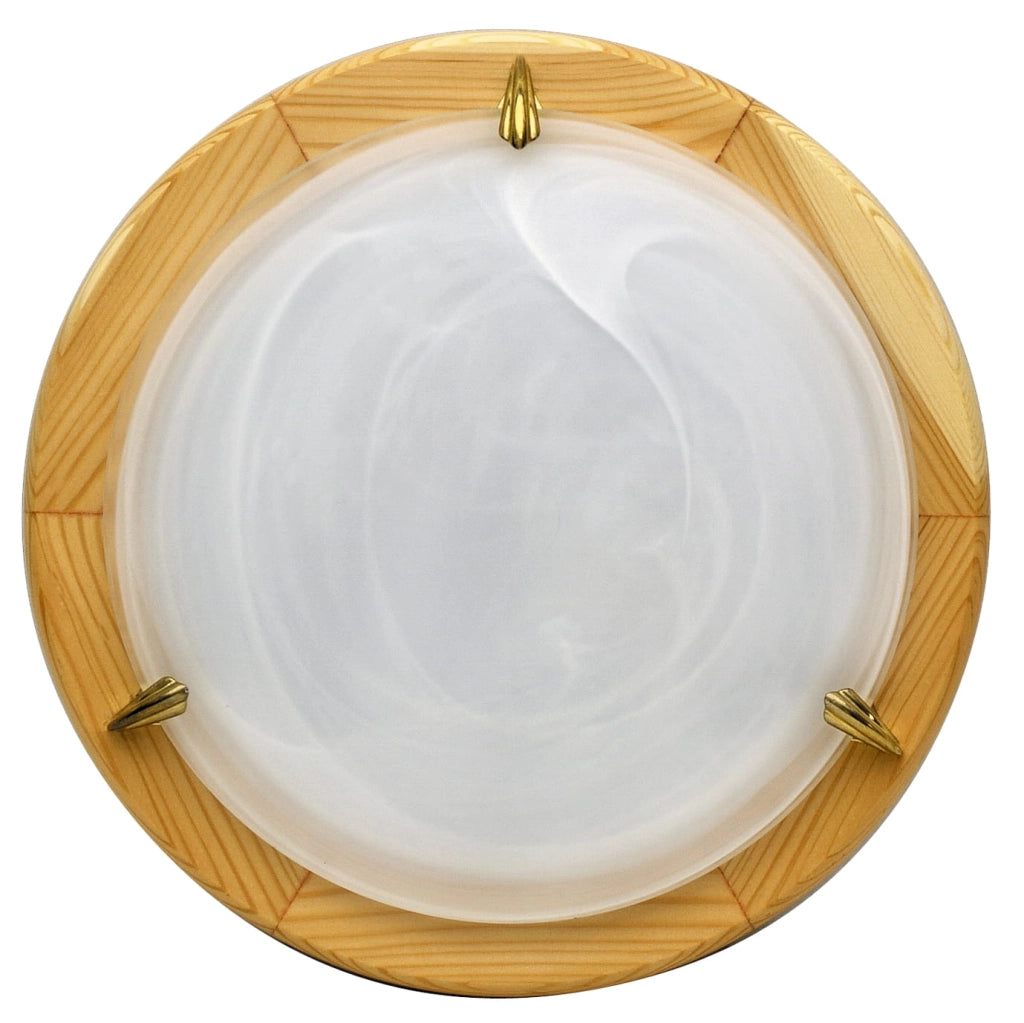 Plafoniera Candellux DUNA 30 cm legno naturale E27
