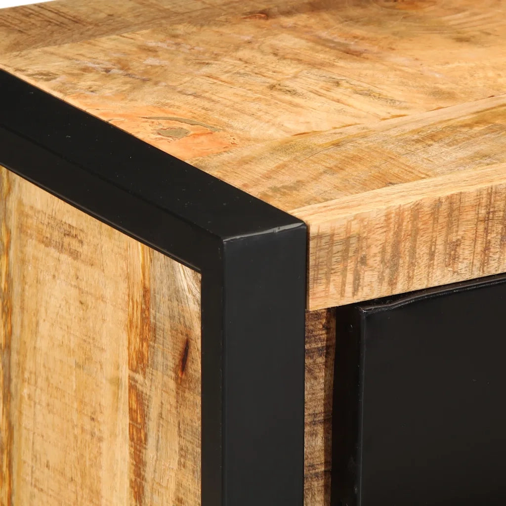 Cassettiera 50x35x70 cm in Legno Massello di Mango Grezzo 4013583