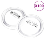 Bottoni per Badge con Spilla 100 Set in Acrilico 58 mm CFW9059050
