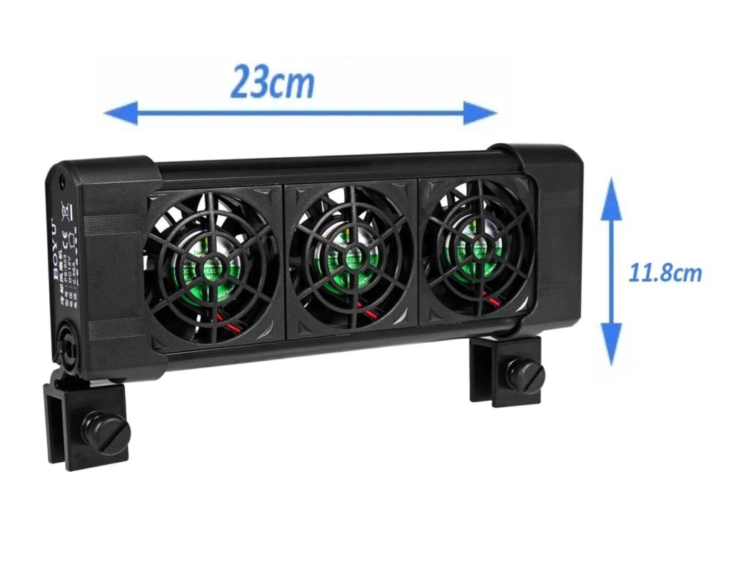 Tripla Ventola di raffreddamento per acquario 3 ventole 12V 50MM FS-603