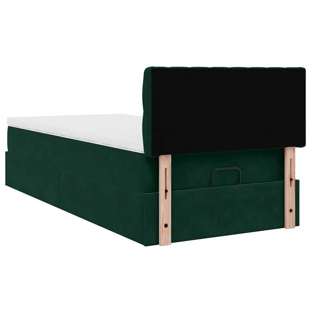 vidaXL Struttura Letto Pouf con Materasso 90x190 cm in Velluto