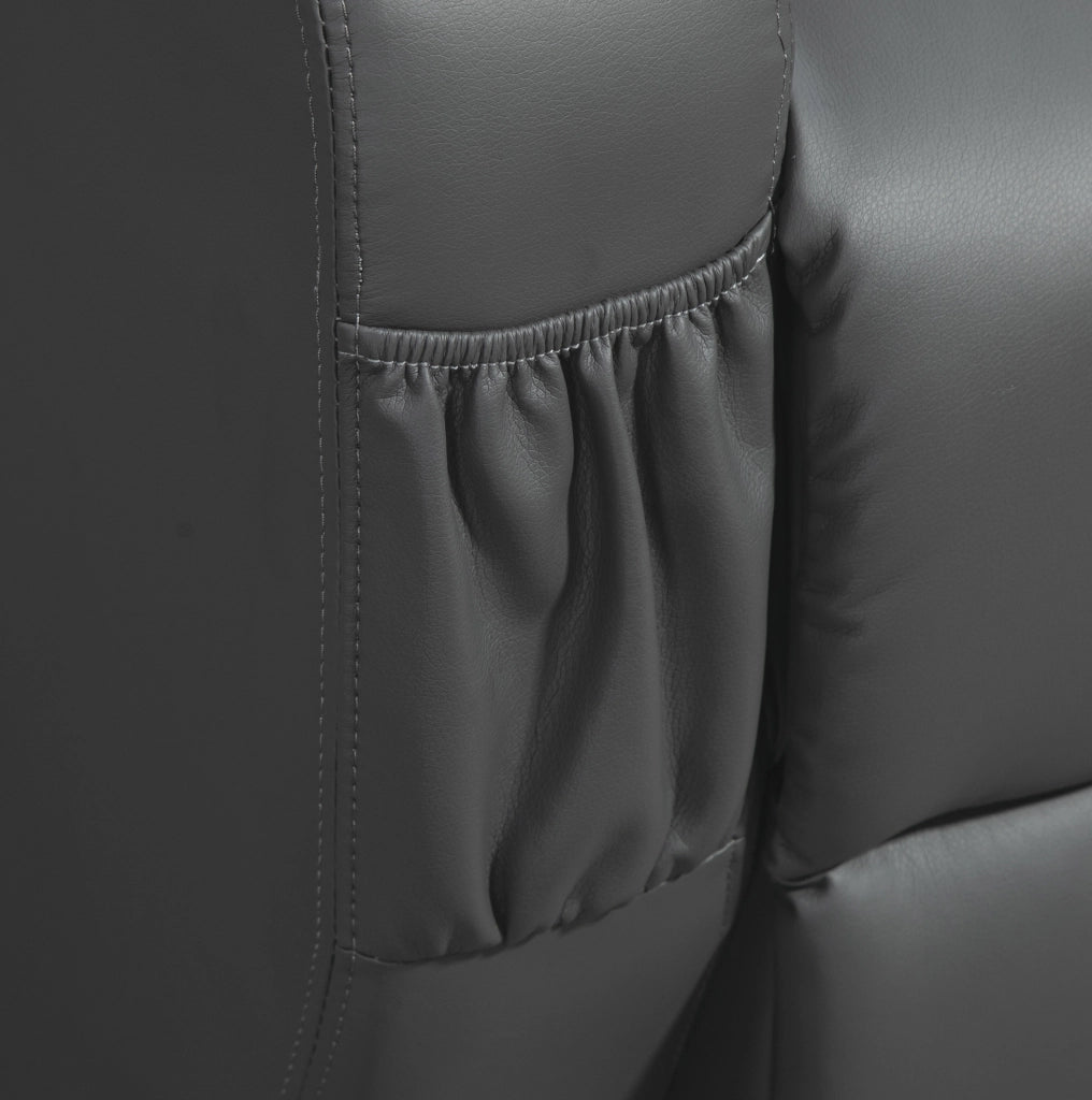 Poltrona relax massaggiante reclinabile grigio scuro